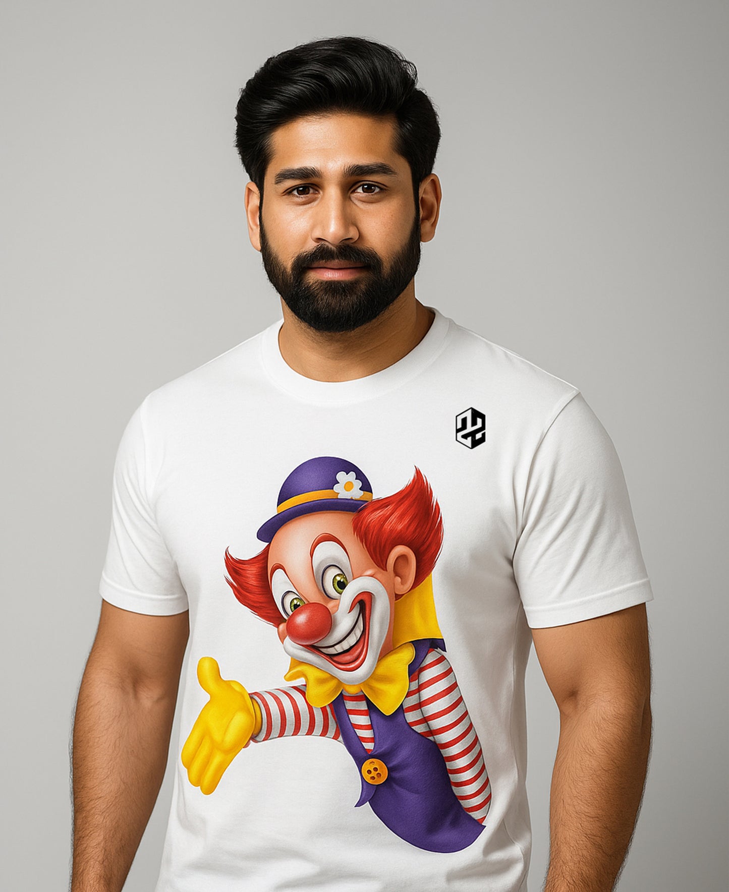 Funny Clown Character T-Shirt – Bright & Playful Cartoon Design